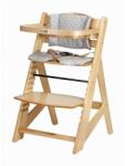FreeOn Scaun de masa, FreeON, Toby Plus, 6 luni - 15 Kg, Reglabil pe inaltime, Pernuta, Tavita detasabila, Suport de picioare reglabil, Natur (86472) - kidscare Scaun de masa bebelusi, inaltator