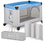 Petite& Mars Patut pliant, Petite& amp; Mars, Koot, 120 x 60 cm, Cu roti, Functie de tarc, Pliere compacta, Include geanta de transport, Intrare laterala cu fermoar, Pereti din plasa, Pana la 15 kg, 0-30 luni, Gri