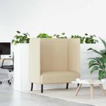 vidaXL Canapea cu spatar înalt 101cm Crem tesatura GartenMobel Dekor (42010839) Canapea