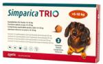 Zoetis Simparica Trio S Câini 5-10 kg, 1 Comprimat | Căpușe, Purici, Viermi Intestinali și Prevenție Dirofilarioză