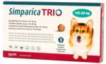 Zoetis Simparica Trio M Câini 10-20 kg, 1 Comprimat | Căpușe, Purici, Viermi Intestinali și Prevenție Dirofilarioză