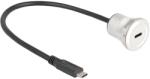 Delock Cablu USB 2.0 DELOCK 0, 3m USB-C la USB-C Negru 32AWG 88183 (88183)