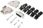 Amphenol Conector D-Sub 15P Mamă Unghi 45° Terminal Șurub Cablu (L17D45PK-M-15+L77DA15SST)