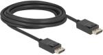 Delock Cablu DisplayPort 2.1, 3m, viteză 40Gbps, triplu ecranat (80494)