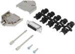 Amphenol Conector D-Sub 15 pini mamă, terminal șurub (L17DTPK-M-15+L77DA15SST)