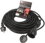 kel Prelungitor alimentare KEL 3x2, 5mm2 25m 16A cu 1 priză negru (W-98659)