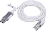 Goobay Cablu USB 3.0 RJ45 Goobay, 2m, alb gri, mufă A nichelat (74379)