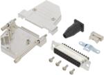 Amphenol Conector D-Sub 25 pini mamă cu unghi 45° și terminal cu șurub pe cablu (L17DTSL25-RG-LJS-S+L77DB25SST)