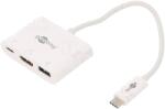 Goobay Cablu adaptor HDMI 2.0 USB 3.0 0, 15m alb (51771)