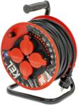 kel Prelungitor alimentare KEL 3x1, 5mm2 bobinat cu 4 prize gumă negru (W-97301)