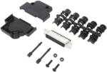 Amphenol Conector D-Sub 25-Pin Mamă Unghi 45° Terminal cu Șurub pe Cablu (L17D45PK-P-25+L77DB25SST)