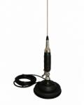 CerCip Antena pentru statie auto CB, Înălțime 150 cm, Cu baza magnetica si fluture, Mufa PL, Emisie 15km, Cablu inclus, Otel (74280147) Statii radio