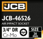 JCB Atașament cu Impact 3/4" 26mm 6-Face Cr-Mo CHEIE PENTRU SOCKET (FS-59819) Cheie tubulara