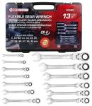 ForceKraft Set de chei ratchet cu două fețe, 13 piese, 8-32 mm (FS-64761) Set capete bit, chei tubulare