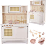  Bucătărie retro din lemn pentru copii din MDF cu accesorii BOHO (IK-KX6284) Bucatarie copii