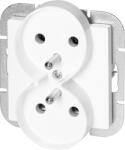 ORNO Priză dublă încastrată 2x2P+E Pearl, 16A, 250V, PT-6 PR, alb (O-OR-OE-7706_W)