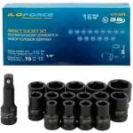 Iloforce Set de capete pentru impact 1/2" 16 bucăți (FS-64727) Set capete bit, chei tubulare