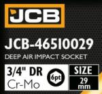 JCB Cap de impact JCB adânc 3/4" Cr-Mo hexagonal 29mm cheie cu adaptor (FS-59809) Cheie tubulara