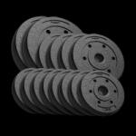 Rebel Discuri pentru haltere (8x1, 25kg + 4x2, 5kg + 2x5kg), 31mm, REBEL ACTIVE (L-RBA-2106)