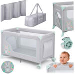 Ricokids Pătuț de călătorie 125 x 65 x 78 cm RK-240 gri mentă (J-724010)