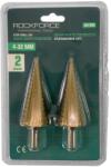 Rock FORCE Burghie conice pentru metal și lemn, 2 bucăți, 4-32mm (FS-52037) Burghiu
