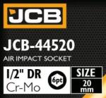 JCB Cap de impact 1/2" 20 mm 6 fațete Cr-Mo Cheie de montaj (FS-59453) Cheie tubulara