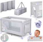 Ricokids Pătuț de călătorie 125 x 65 x 78 cm RK-240 gri lavandă (J-724011)