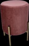CHOMIK Taburet rotund cu picioare 28 x 42 cm roz*4224 (CH-PHO4224)