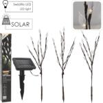 Garden Line Lampă solară H 60 cm cu 3 ramuri, 60 LED alb cald *6094 (CH-SOL6094)
