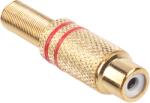  Inne Priză conector RCA, aurită, 2 benzi roșii GNI0069B (GNI0069B)