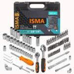 ISMA Set de unelte cu chei tubulari, 94 de piese, cu cutie (FS-52675) Set capete bit, chei tubulare
