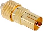 CABLETECH Conector de antenă auriu (L-GNI0269)