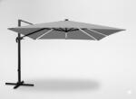 Garden Line Umbrelă de grădină 3 x 4 m gri "ROMA" cu husă și LED *1572 (CH-GAO1572)