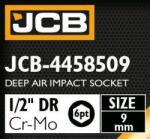 JCB Cap de impact JCB adânc 1/2" Cr-Mo 6-șuruburi 9mm cheie cu piuliță (FS-59470) Set capete bit, chei tubulare
