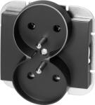 ORNO Priză dublă încastrată 2x2P+E Onyx, 16A, 250V, PT-6OR, negru (O-OR-OE-7506_B)