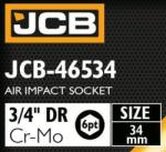 JCB Cap de înșurubat JCB 3/4" 34mm 6-faceted Cr-Mo UTAHOVACIA (FS-59547) Set capete bit, chei tubulare