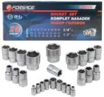 Forsage Set de accesorii pentru cheie cu piese hexagonale de impact 25 elemente 1/4" 1/2" 4-32mm (FS-57684) Cheie tubulara