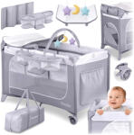 Ricokids Pătuț de călătorie 125x65x78cm RK-241 gri (J-724100)
