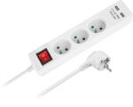 Rebel Prelungitor cu USB 3m URZ3202-3 (URZ3202-3)