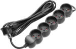 ORNO Prelungitor cu 5 prize, 5m, negru (O-ES-6_B_5)
