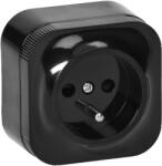 ORNO Priză de suprafață neagră 2P+E, 10 buc. IP20 (O-OR-OE-7205_B_10)