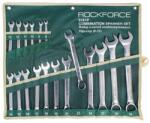 ROCKFORCE Set de chei plate și inelare 18 piese 8-32 mm crv (FS-904)