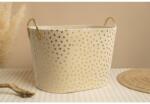Chomik Coș pentru rufe/jucării 38 x 48 x 34 CM cu buline aurii/silver *4885 (CH-NIZ4885)