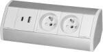 ORNO Priză cu porturi USB A+C, alb-argintiuă (O-OR-GM-9039_W-G)
