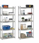 Chomik Set 2 rafturi metalice de depozitare, 5 polițe, 90X30X180 cm, 175 kg/poliță CH-GWI0885 (GWI0885) Raft