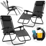 Sofotel Șezlong de grădină pliabil cu pernă Sofotel ChillWell set 2 bucăți negru (J-286300-2)