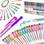 KIK Set de pixuri gel colorate cu sclipici 25 buc (IK-KX5555)