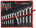 PATRON Set de chei cu antrenare cu furcă și ochi 8-32 mm, 18 piese, cu husă (FS-47417) Set capete bit, chei tubulare
