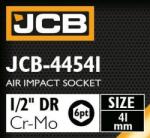 JCB Rată de impact JCB 1/2" 41mm cu 6 laturi Cr-Mo Cheie cu patru colțuri (FS-59468) Cheie tubulara