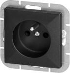 ORNO Priză încastrată simplă 2P+E Pearl, 16A, 250V, PT-16P, negru (O-OR-OE-7705_B)